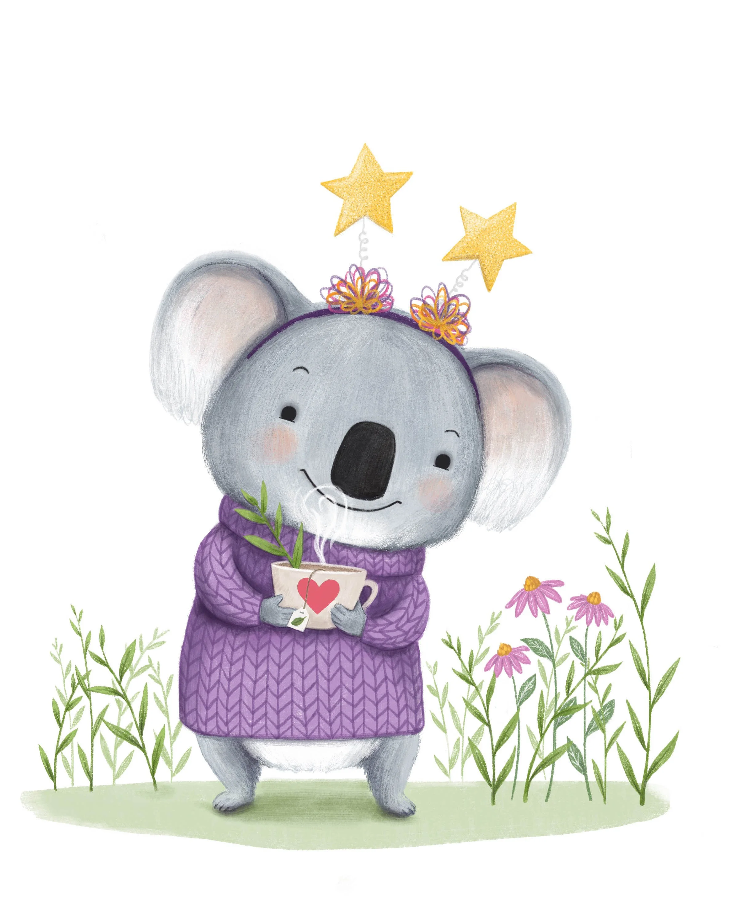 Koala Sparkle, PDF Digital Download — Lisa M. Griffin Illustration